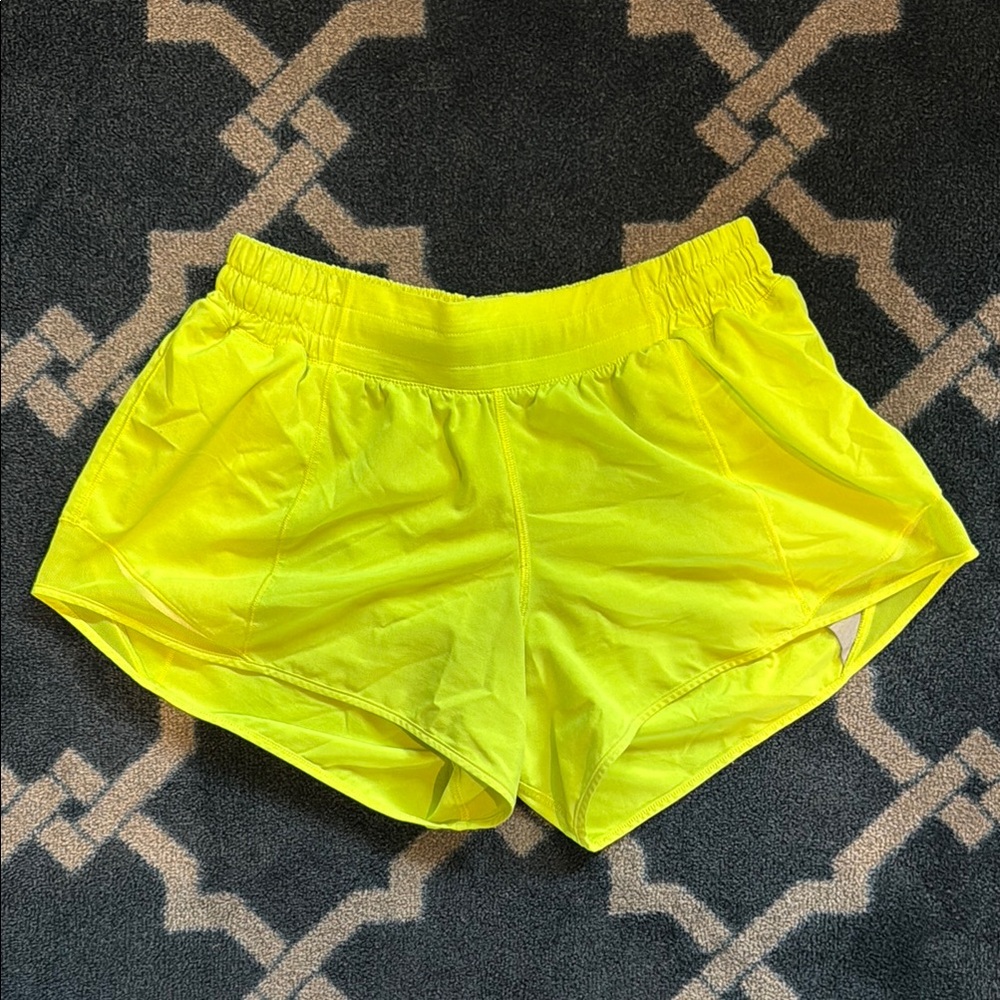 Lululemon Athletica Bright Yellow Athletic Shorts